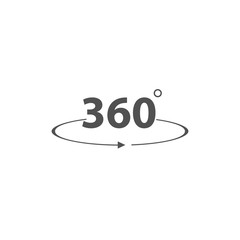 360 degrees sign icon