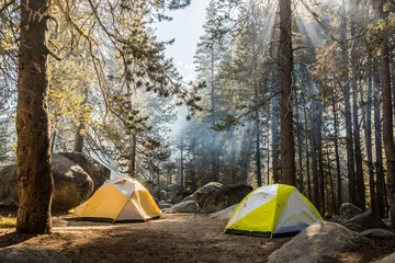 Gordijnen Camping in Yosemite National Park © Sean