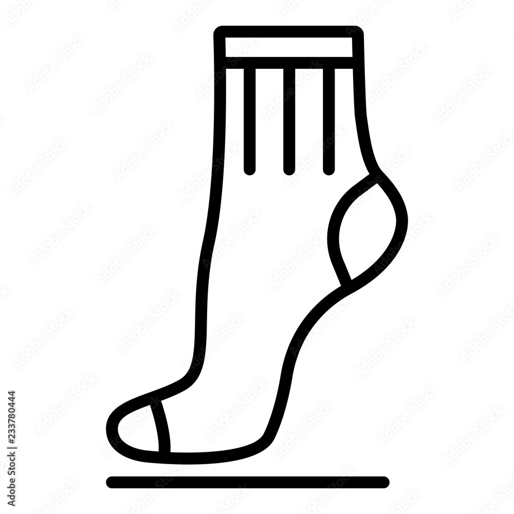 Poster wool sock icon. outline wool sock vector icon for web design isolated on white background