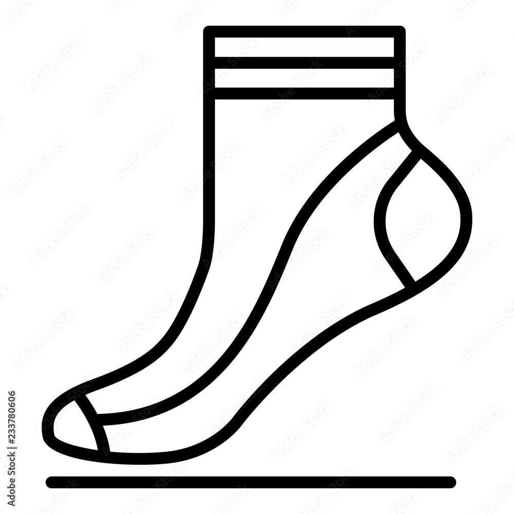 Poster kid sock icon. outline kid sock vector icon for web design isolated on white background