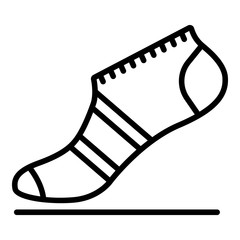 Fashion sock icon. Outline fashion sock vector icon for web design isolated on white background