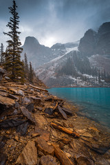 Moraine Lake in the Canadian Rocky Mountains, Banff National Park, Alberta, Canada