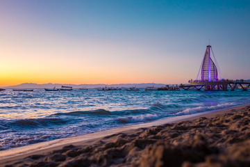 Atardecer en Playa Los Muertos, Puerto Vallarta