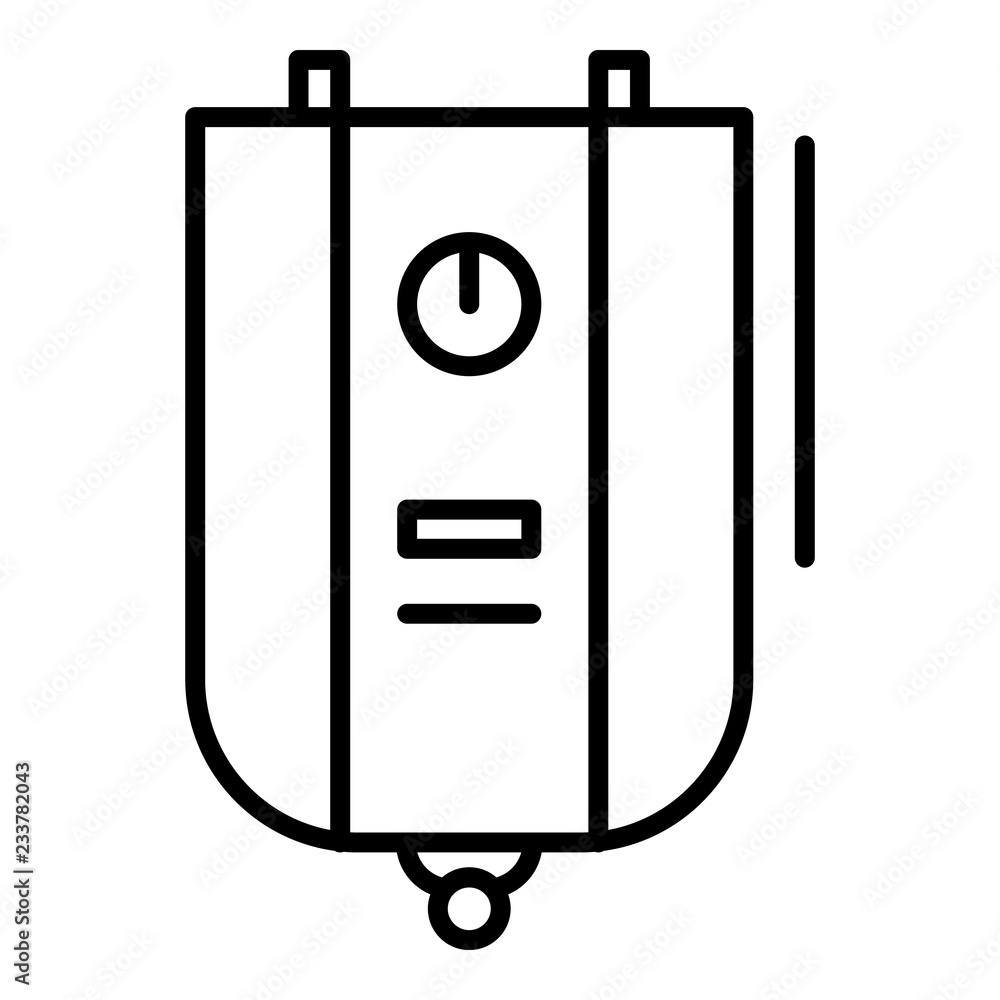 Poster boiler icon. outline boiler vector icon for web design isolated on white background