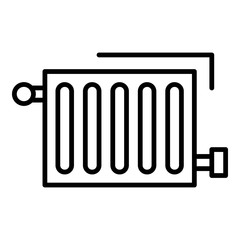 Warm radiator icon. Outline warm radiator vector icon for web design isolated on white background