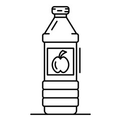 Apple vinegar bottle icon. Outline apple vinegar bottle vector icon for web design isolated on white background