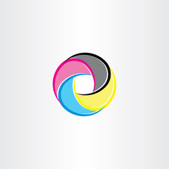 Naklejka premium print logo symbol icon cmyk color vector