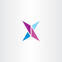 x logo letter purple blue symbol icon element
