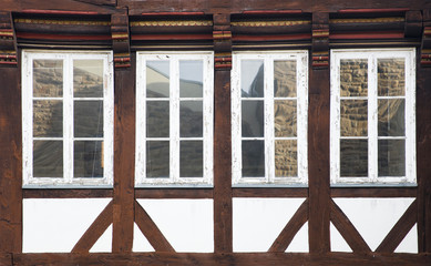 Traditional windows from Hanover, Germany