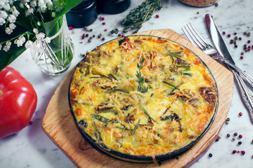 pizza with mushrooms and cheese