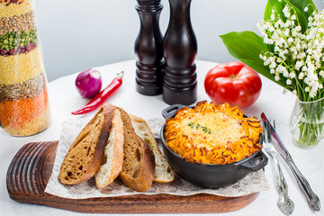 grilled steak with vegetables