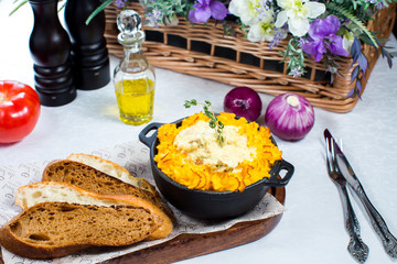 cake with fruit and nuts