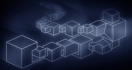 The image illustrates blockchain consists of the series of blocks from the genesis to the current block.