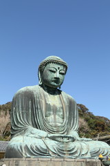 Daibutsu, Great Buddha statue at Kotoku-in temple, Kamakura, Kanagawa Prefecture, Japan
