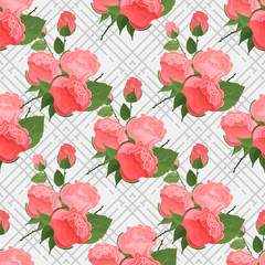 Embroidery colorful simplified  pattern of  flowers and leaves.  Vector    elements   for design. seamless  ornament 