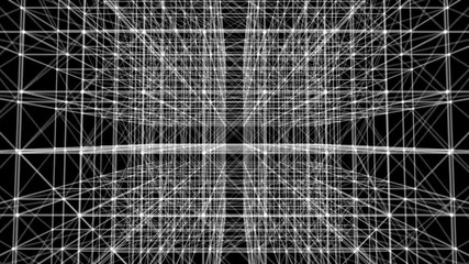 Abstract white lines with dots. Plexus background. Plexus futuristic. Plexus geometry. Plexus cybernetic. - Powered by Adobe