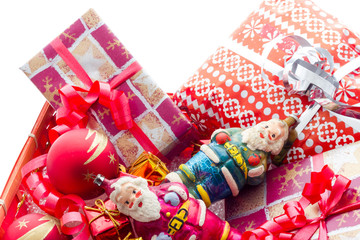 Basket with Christmas gifts