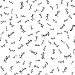 friday seamless brush calligraphy