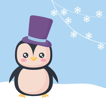 Christmas penguin design 