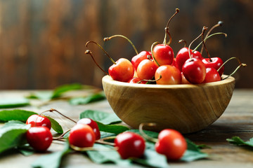 sweet cherries in a plate