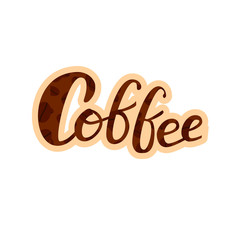 Coffee lettering. Vector illustration