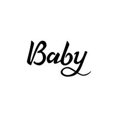 Obraz premium Baby lettering. Vector illustration