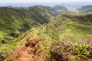 Auf dem Ka'au Crater Trail, Oahu, Hawaii