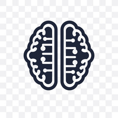 ai Brain transparent icon. ai Brain symbol design from Artificial Intellegence collection. Simple element vector illustration. Can be used in web and mobile.