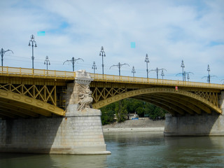 Budapest bridge over the Danube River