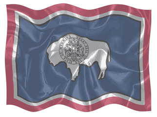 Wyoming State Silk Flag