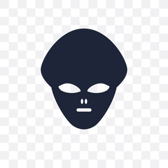 Extraterrestrial transparent icon. Extraterrestrial symbol design from Astronomy collection. Simple element vector illustration. Can be used in web and mobile.