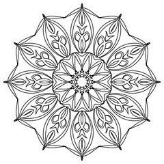 Hand drawn Coloring Book Page for Older Children