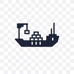 Logistic Ship transparent icon. Logistic Ship symbol design from Delivery and logistic collection. Simple element vector illustration. Can be used in web and mobile.