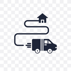 Delivery Destination transparent icon. Delivery Destination symbol design from Delivery and logistic collection. Simple element vector illustration. Can be used in web and mobile.