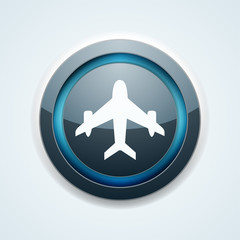 Airplane button illustration