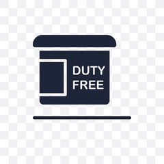 Duty free transparent icon. Duty free symbol design from Delivery and logistic collection. Simple element vector illustration. Can be used in web and mobile.
