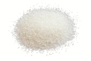 heap of sugar isolated on white background