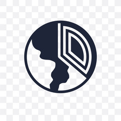 Geology transparent icon. Geology symbol design from Online learning collection. Simple element vector illustration. Can be used in web and mobile.