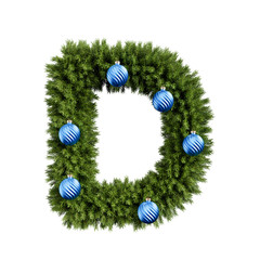 Christmas tree letter D