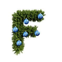 Christmas tree letter F