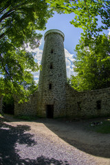 Hamelika lookout tower was built in the shape of a romantic ruin - Marianske Lazne (Marienbad) -...