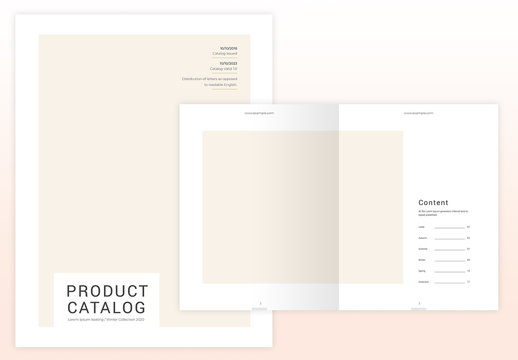 Catalog Layout with Pale Yellow Accents