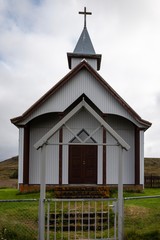 Fototapeta premium Scandinavian style church in Iceland 