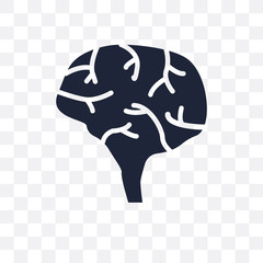 Human Brain transparent icon. Human Brain symbol design from Human Body Parts collection. Simple element vector illustration. Can be used in web and mobile.