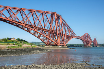 Forth Bridge over Firth of Forth near Queensferry in Scotland