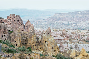 Fototapeta na wymiar landscape of Tiraz Castle in Cappadocia