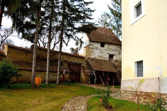 Typical house in the village Crit-Kreutz, Transylvania. The villagers started building a single-nave Romanesque church, which is uncommon for a Saxon church, in the 13th century.