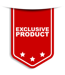red vector banner exclusive product