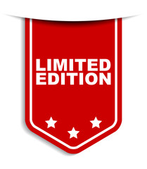 red vector banner limited edition