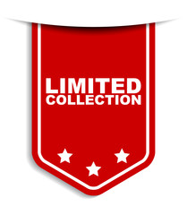 red vector banner limited colection